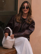 Vintage Wine Red Loose Jacket