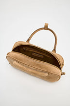 Mini Double Handle Suede Bag