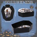 12/24Pcs Halloween Coffin Paper Food Serving Trays Candy