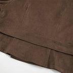 Retro Brown Up Suede Jacket