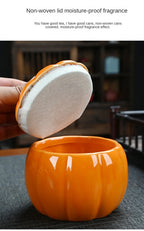 Simulated Pumpkin Tea Jar Ceramic Candy