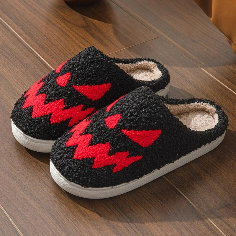 Halloween Slippers Embroidered Indoor