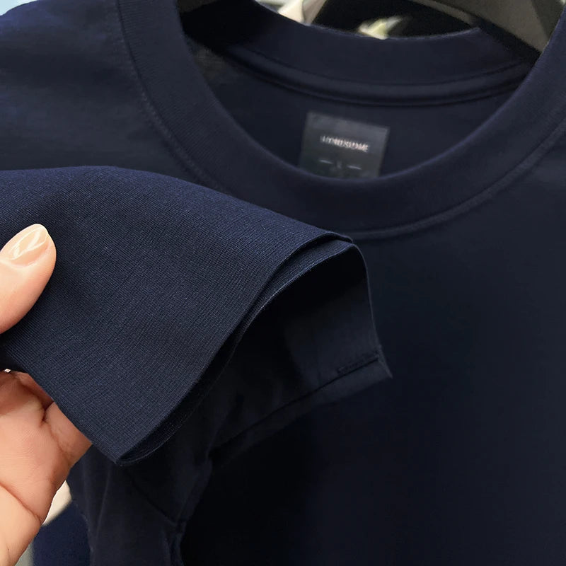 silky cotton breathable short sleeve T-shirt