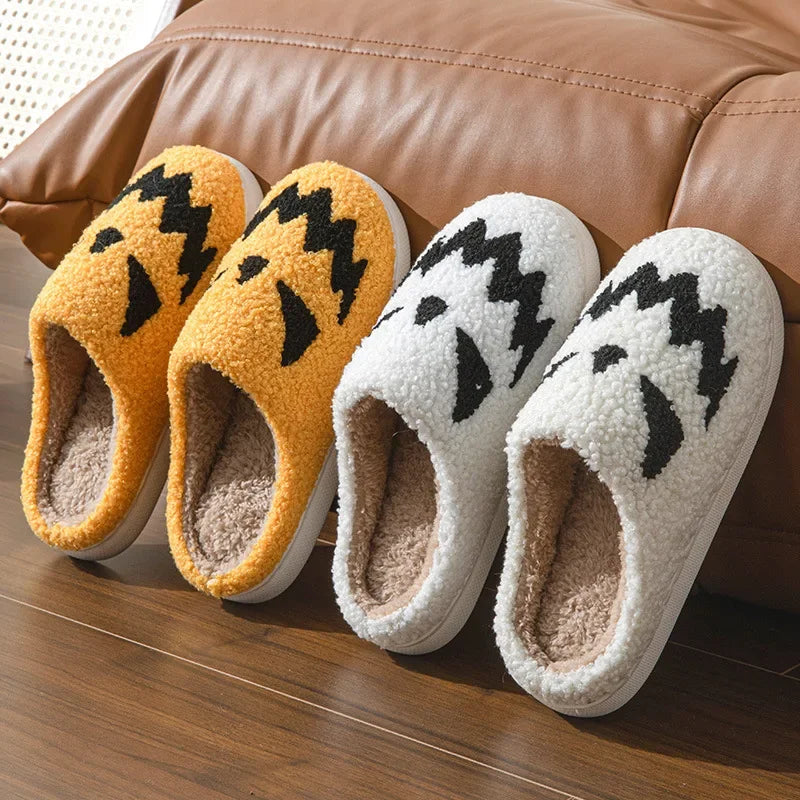 Halloween Slippers Embroidered Indoor