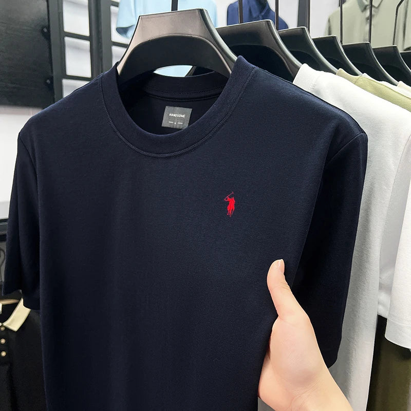 silky cotton breathable short sleeve T-shirt