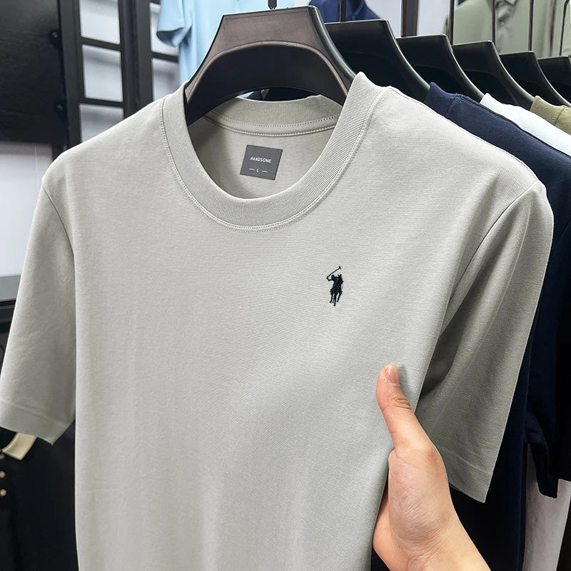 silky cotton breathable short sleeve T-shirt