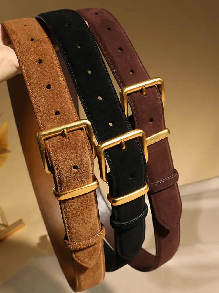 Suede Belt Dresses & Jeans Vintage