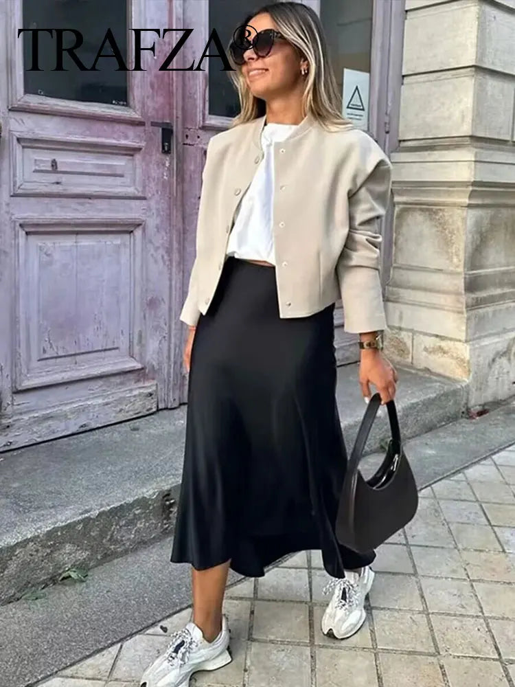 Long Skirt Classic Satin