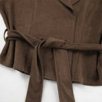 Retro Brown Up Suede Jacket