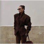 Retro Brown Up Suede Jacket