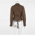 Retro Brown Up Suede Jacket