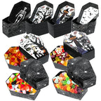 12/24Pcs Halloween Coffin Paper Food Serving Trays Candy