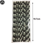 25/50/100pcs Halloween Theme Disposable Paper Straws Spider Skull