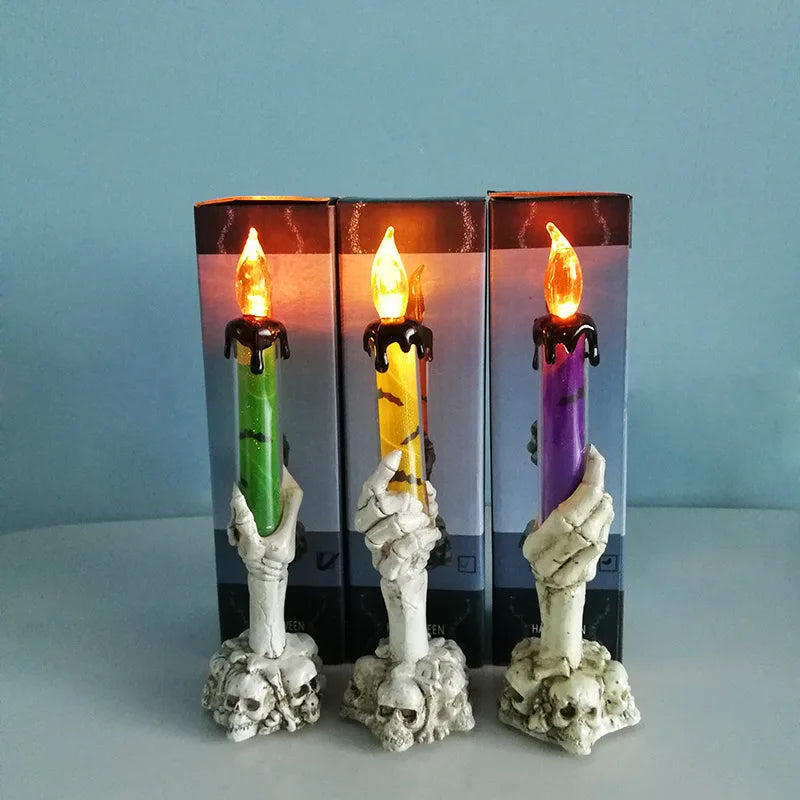 Halloween Led Candles Skeleton Ghost Hands