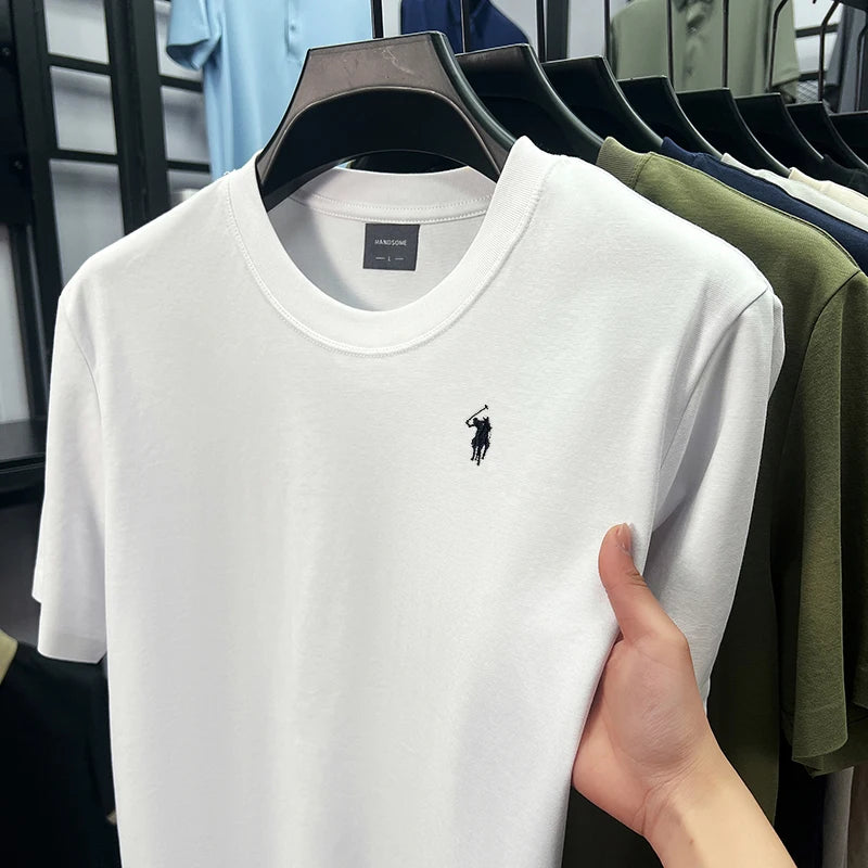 silky cotton breathable short sleeve T-shirt