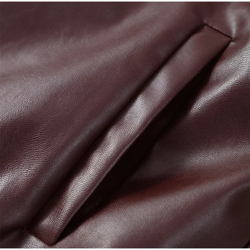 Vintage Wine Red Loose Jacket