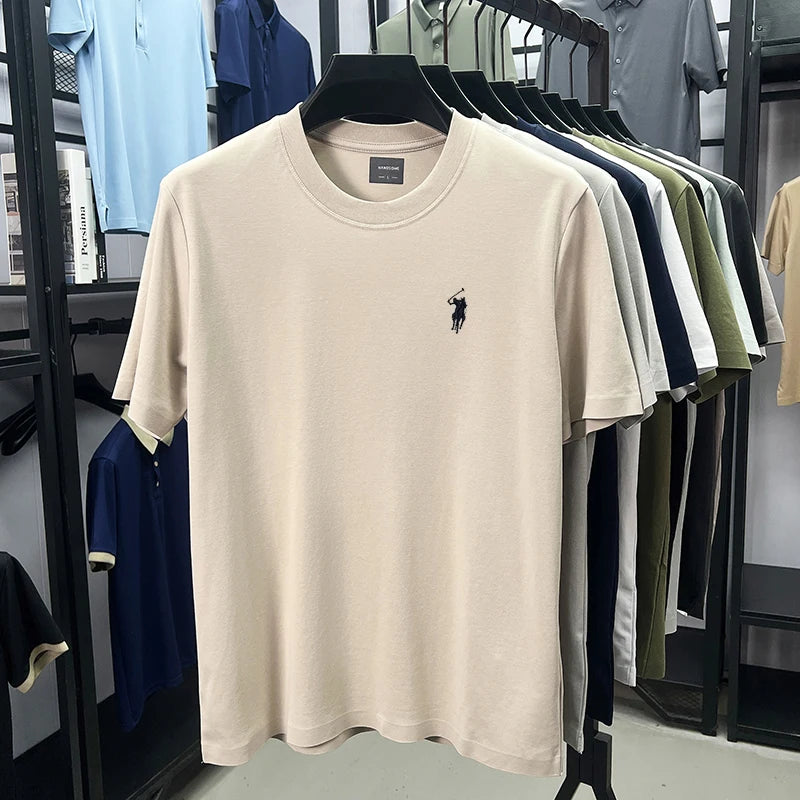 silky cotton breathable short sleeve T-shirt