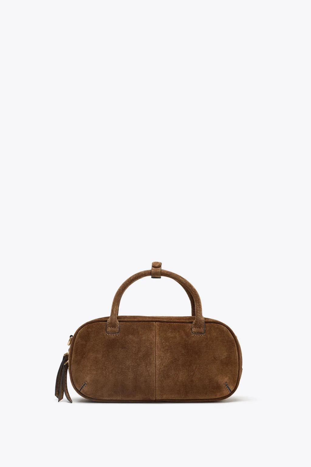 Mini Double Handle Suede Bag