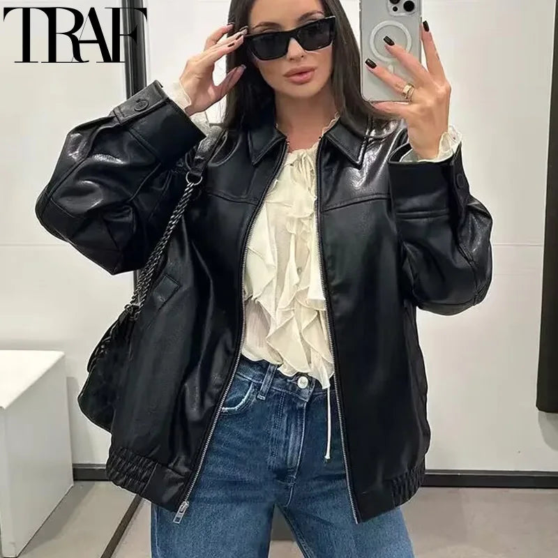 Women's Jackets Faux Bomber