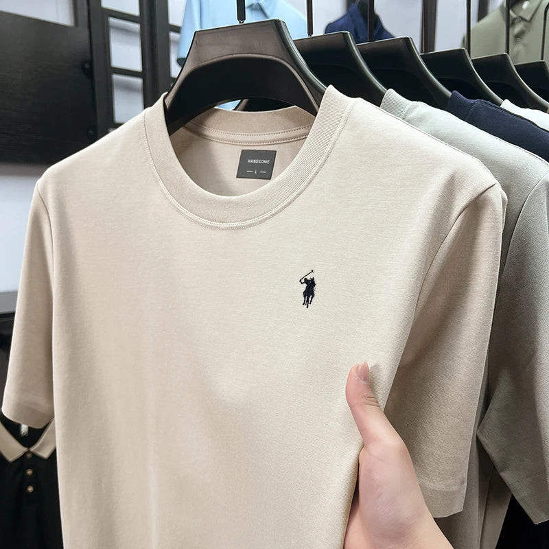silky cotton breathable short sleeve T-shirt