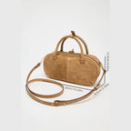 Mini Double Handle Suede Bag