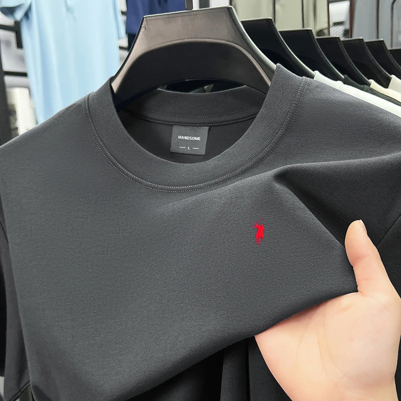 silky cotton breathable short sleeve T-shirt