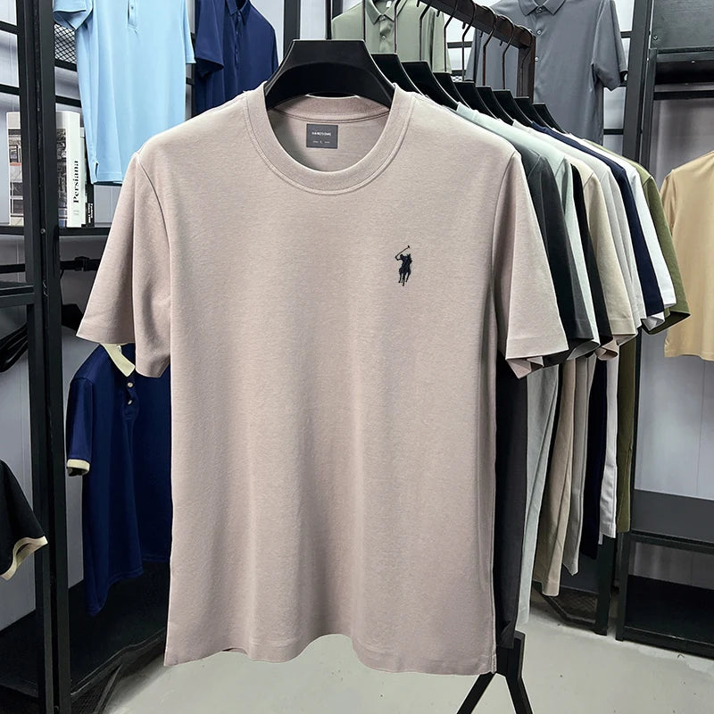 silky cotton breathable short sleeve T-shirt