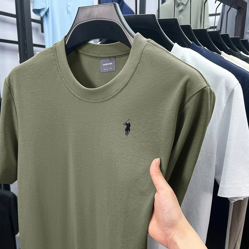 silky cotton breathable short sleeve T-shirt