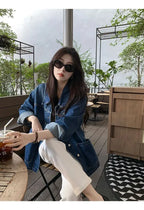 Casual Loose Denim Pockets Retro Jacket