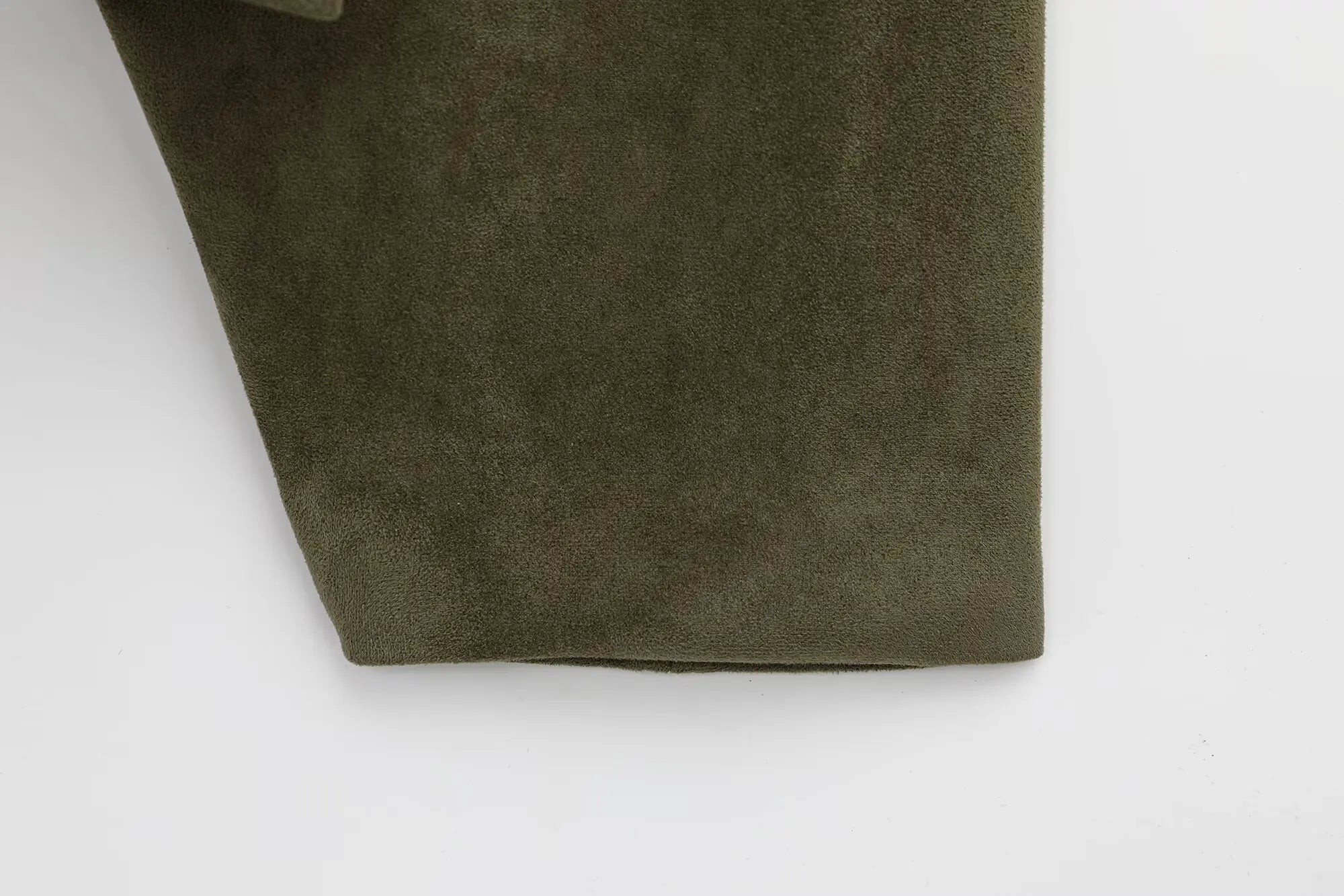 Women Brown Green Suede Jacket Loose