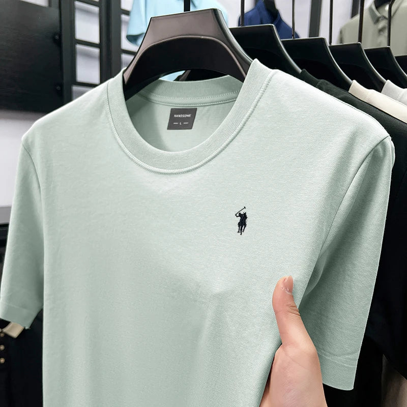 silky cotton breathable short sleeve T-shirt