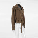 Retro Brown Up Suede Jacket