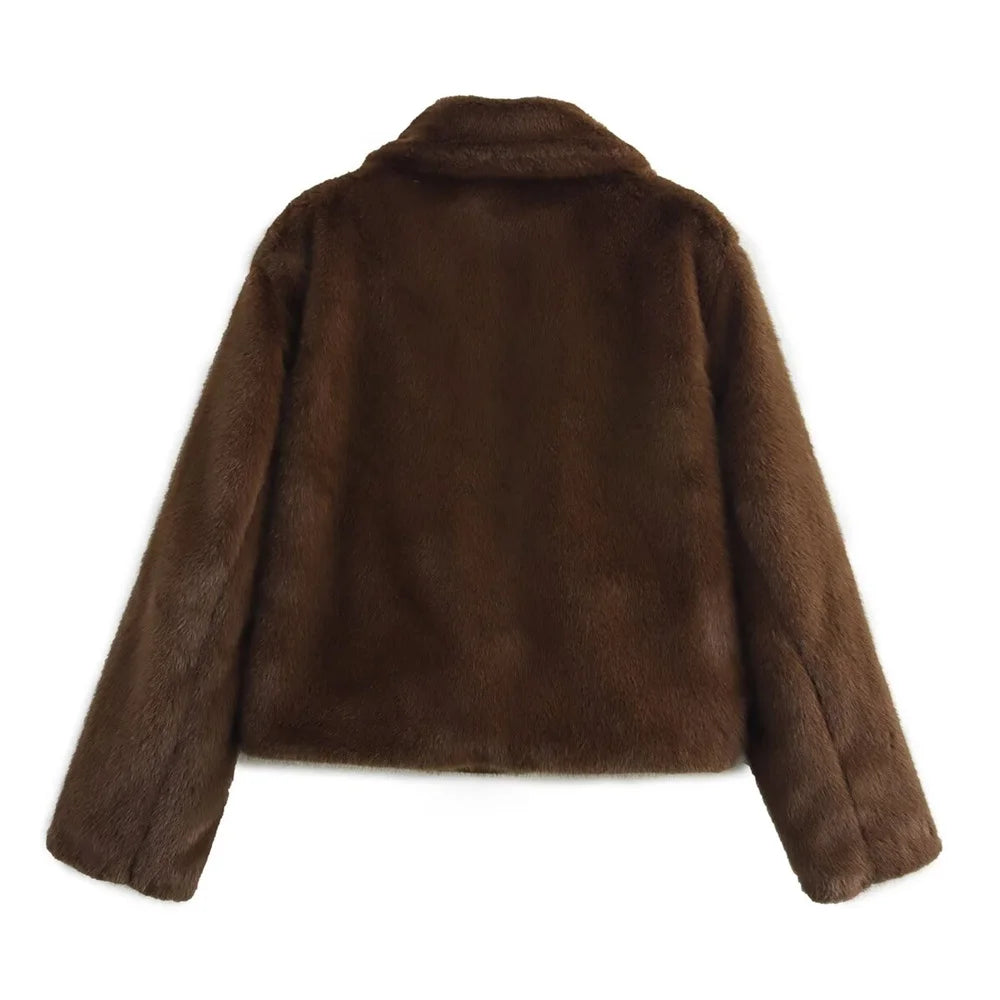 Embellished brown long sleeved jacket
