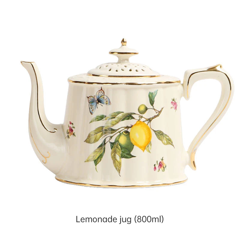 European Lemon Espresso Cups Retro Elegant Ceramic