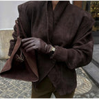 Retro Brown Up Suede Jacket