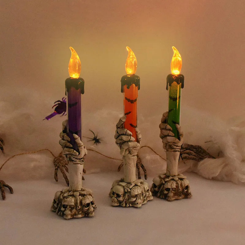 Halloween Led Candles Skeleton Ghost Hands