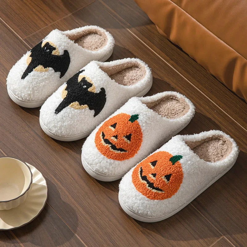 Halloween Slippers Embroidered Indoor
