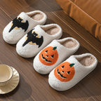 Halloween Slippers Embroidered Indoor