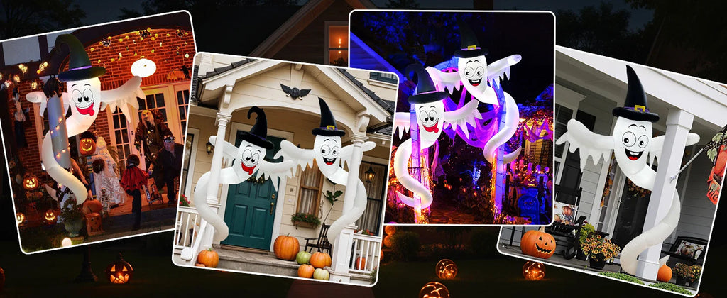 2 pcs Halloween Inflatables Outdoor Decor
