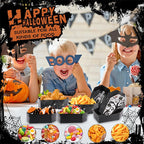 12/24Pcs Halloween Coffin Paper Food Serving Trays Candy