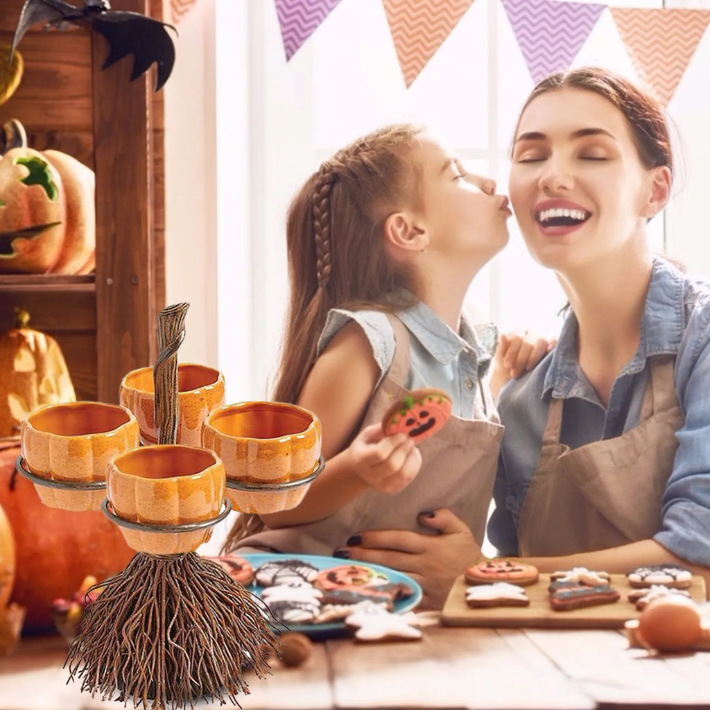 Halloween Pumpkin Snack Bowl Rack Fruit
