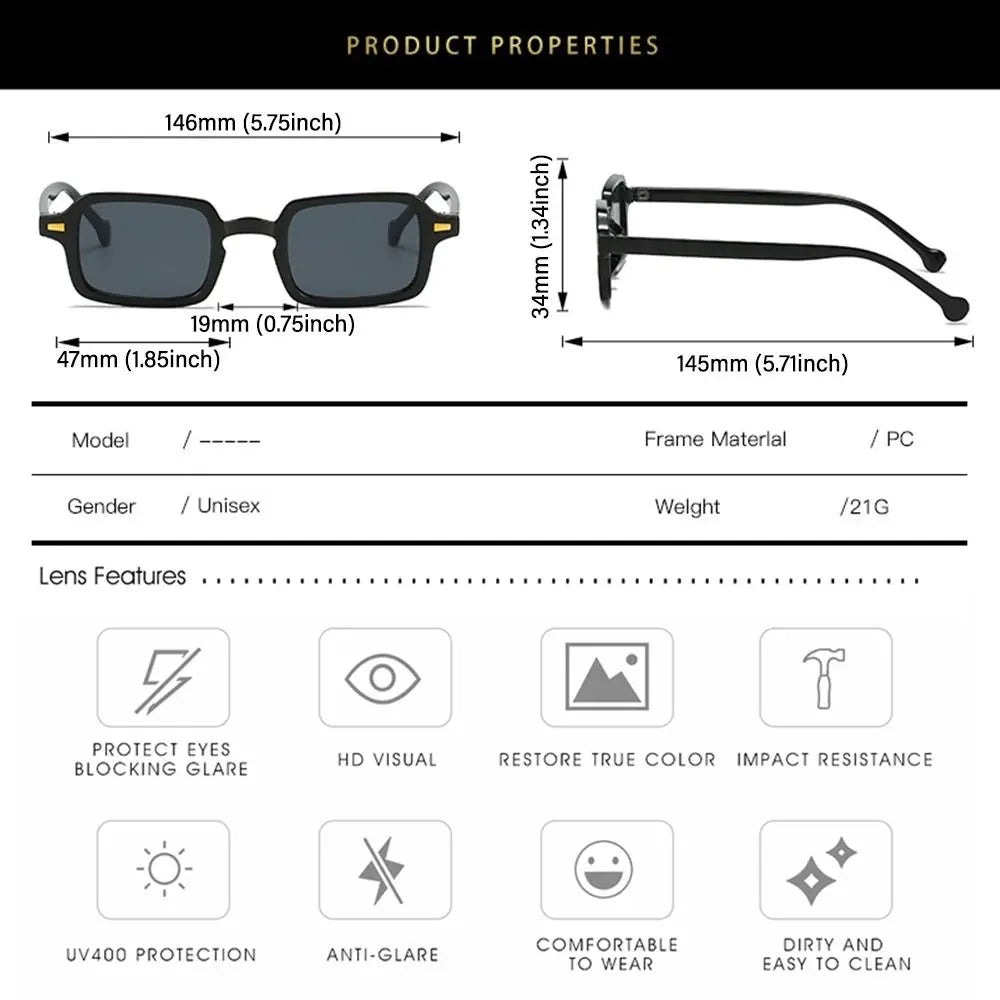 Square Sunglasses Women Anti-glare Retro