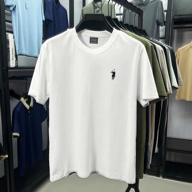 silky cotton breathable short sleeve T-shirt