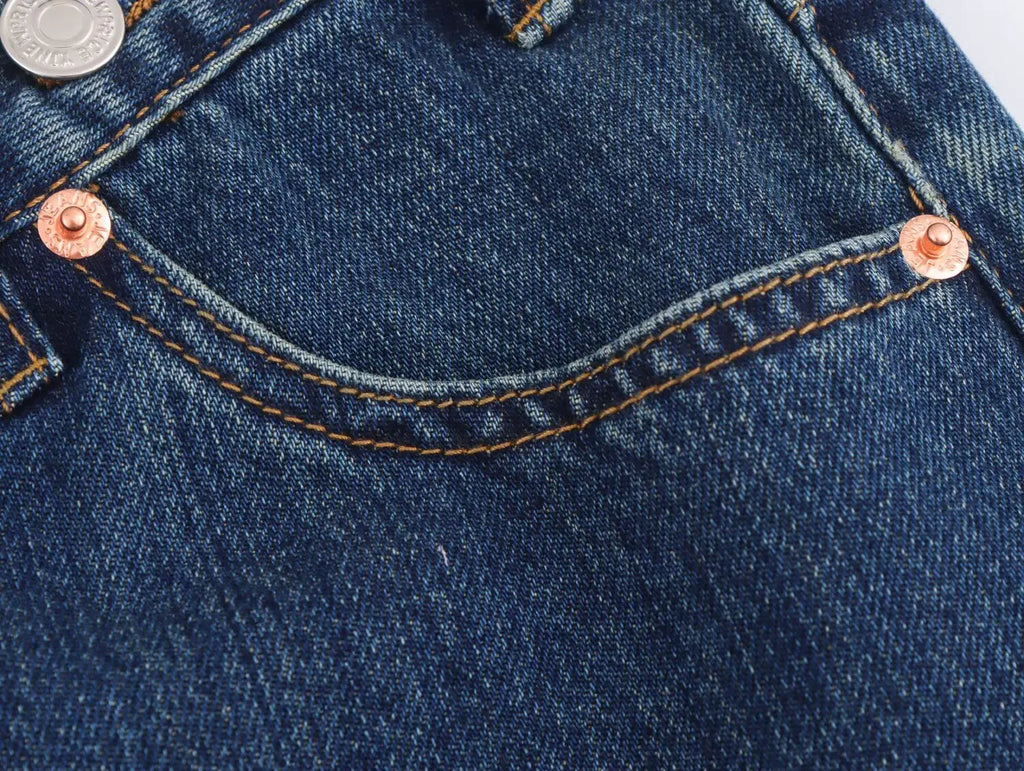 Straight Jeans Vintage Denim Pants