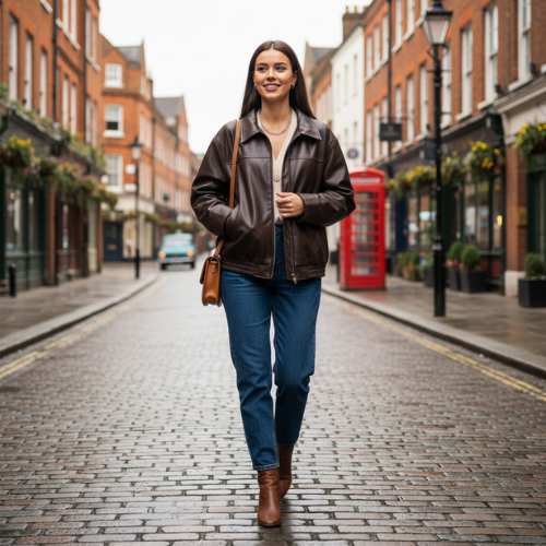 Women's Jackets Faux Bomber